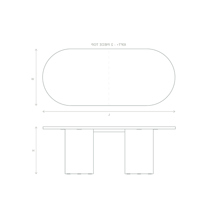 column dining table dimensions