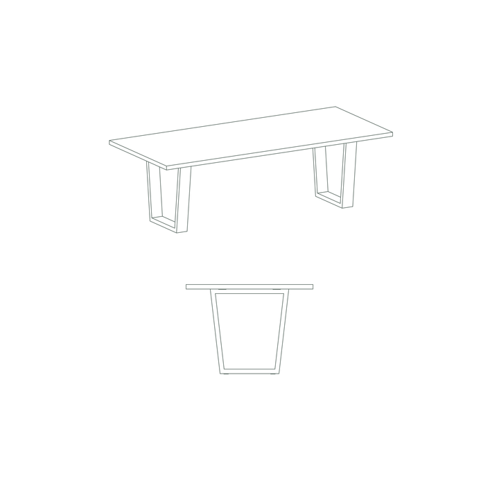 rectangular dining table drawings