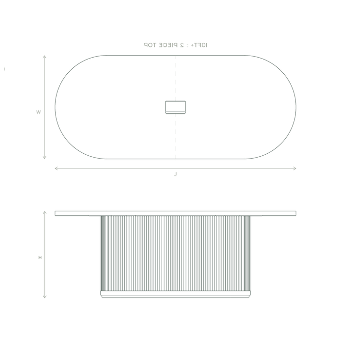 radius conference table dimensions