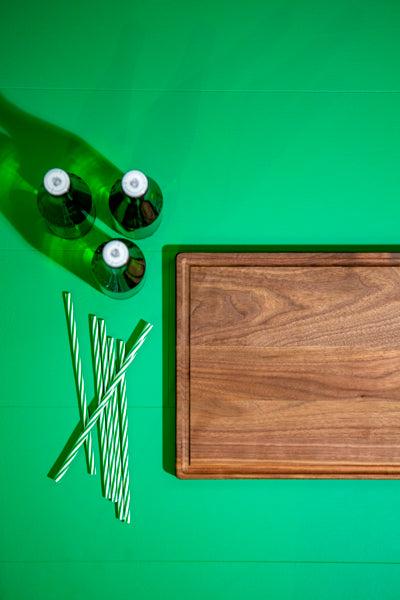dark wood personalized cutting board