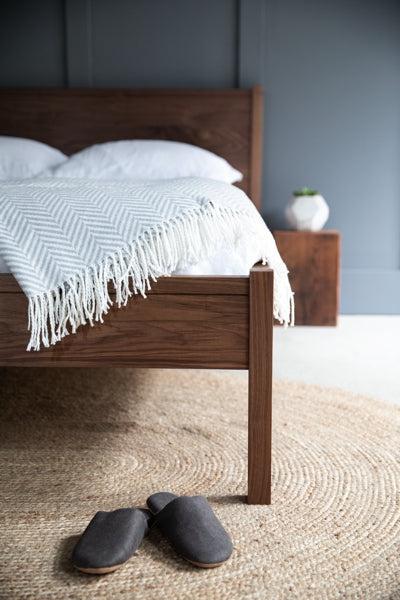 handcrafted wood Shaker bed