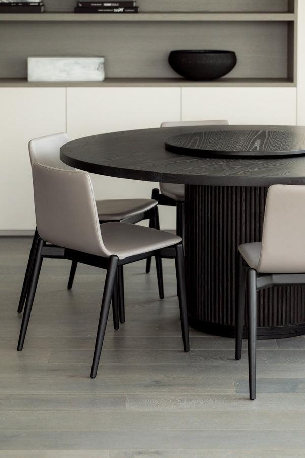 solid wood round dining table