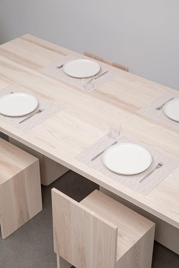wood minimalist dining table
